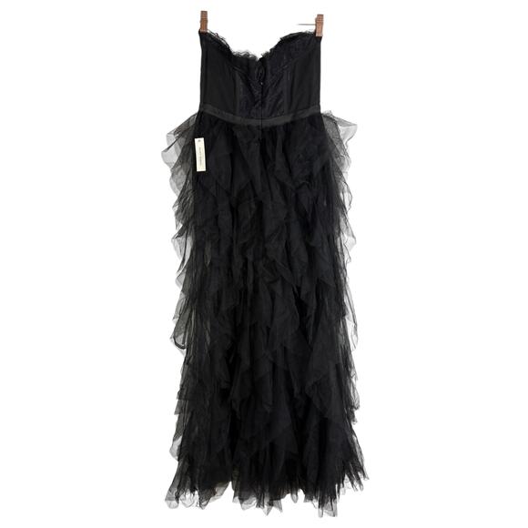 For Love & Lemons Bustier Tulle Gown Tiered Ruffle Prom Fairy Witchy Formal Sz M - Picture 10 of 11
